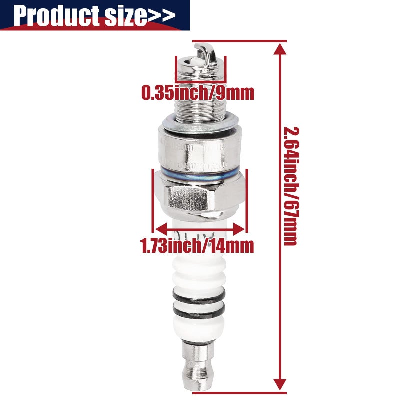 QAZAKY 3Pcs Spark Plug A7TC for GY6 50cc-70cc 90cc 110cc 125cc 150cc ATV Scooter Pit Dirt Pocket Bike Moped Go Kart Quad Buggy TaoTao Buyang Roketa Sunl Baja Kymco Chinese U20FSR U22FSR-U C5HA C5HSB - Image 2